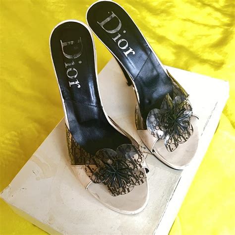 dior flower heels